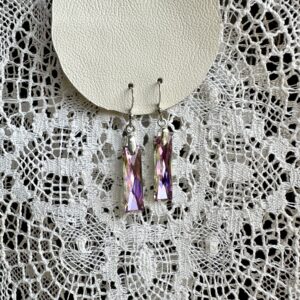 Baguette cut Crystal Earrings