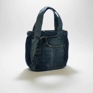 Denim Handbag, Unlined and Upcycled