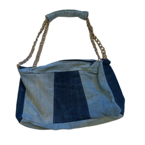 Cafe Con Chisme Geometric Denim Handbag